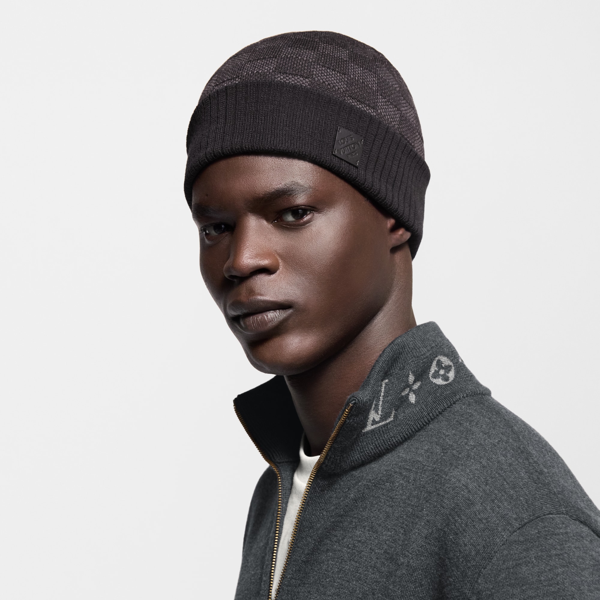 Néo Petit Damier Grey Men's Beanie | LOUIS VUITTON ®